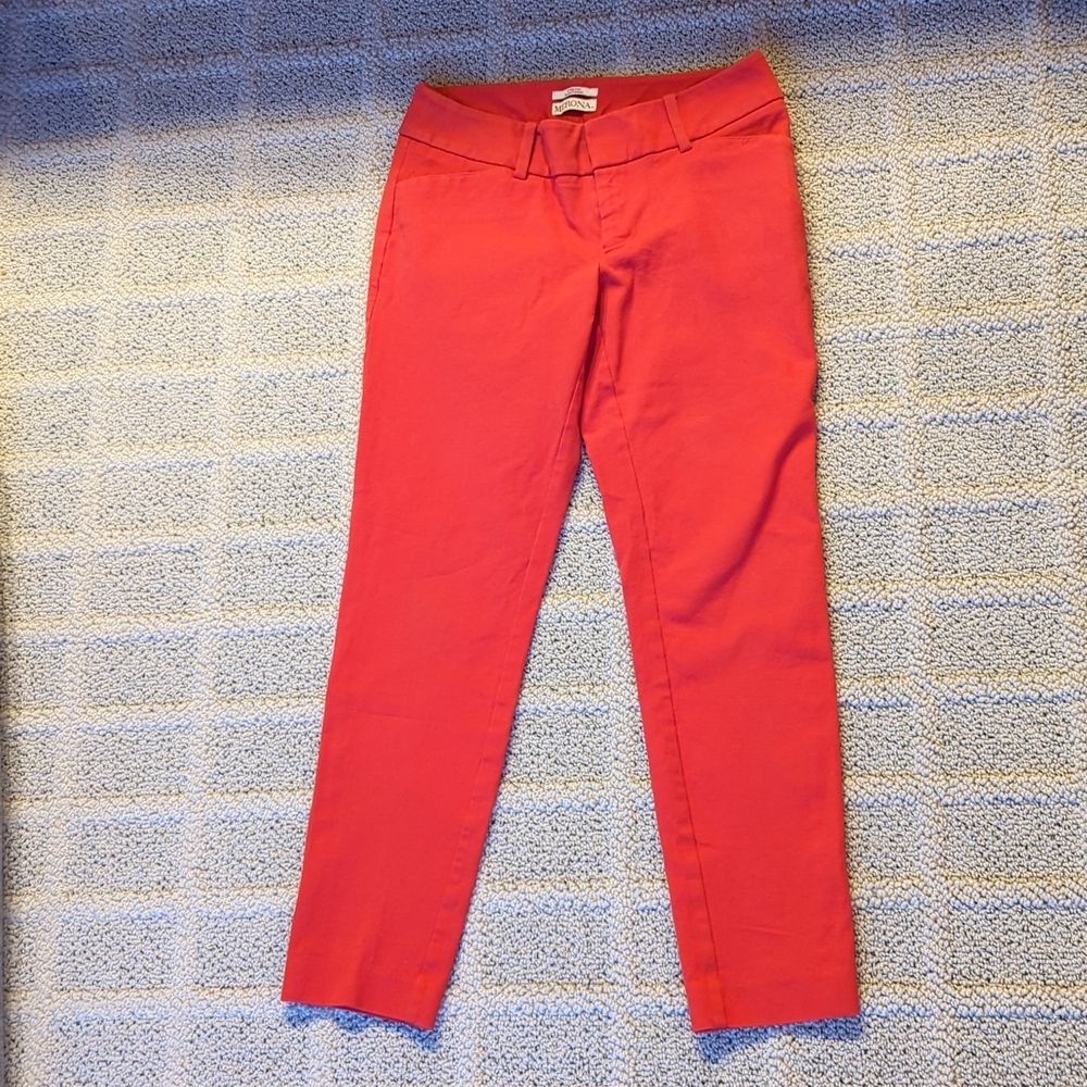 Women's Skinny Pants, Red Pants, Red Ankle Length Skinny Pants, size 2 by Merona